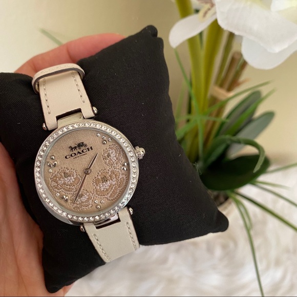 Coach woman park chalk leather 34mm watch - Picture 4 of 13